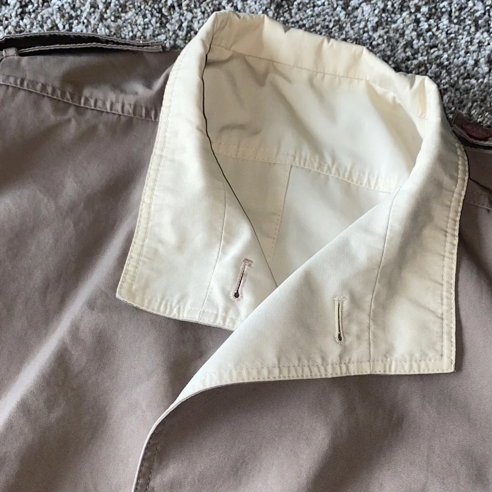 💙 Reversible Classic Beige Trench Coat/jacket with Belt H - Picture 3 of 4